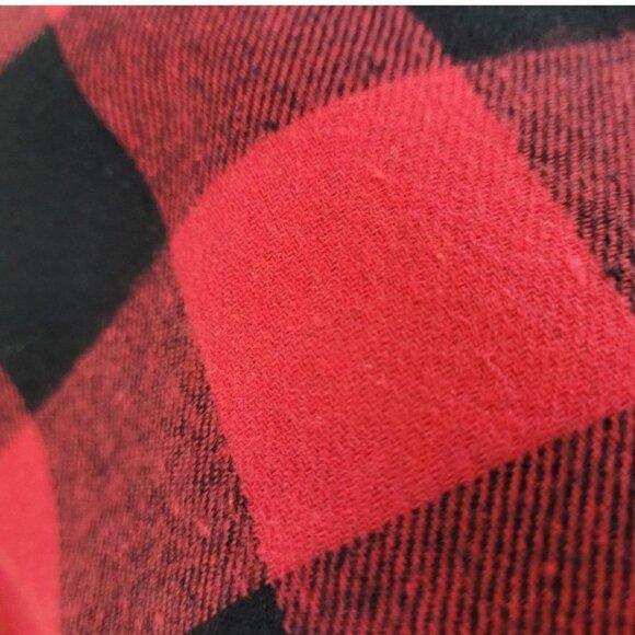 Leopard & Buffalo Plaid Duffel Bag With Brown Handles & Detachable Strap - Picture 9 of 12